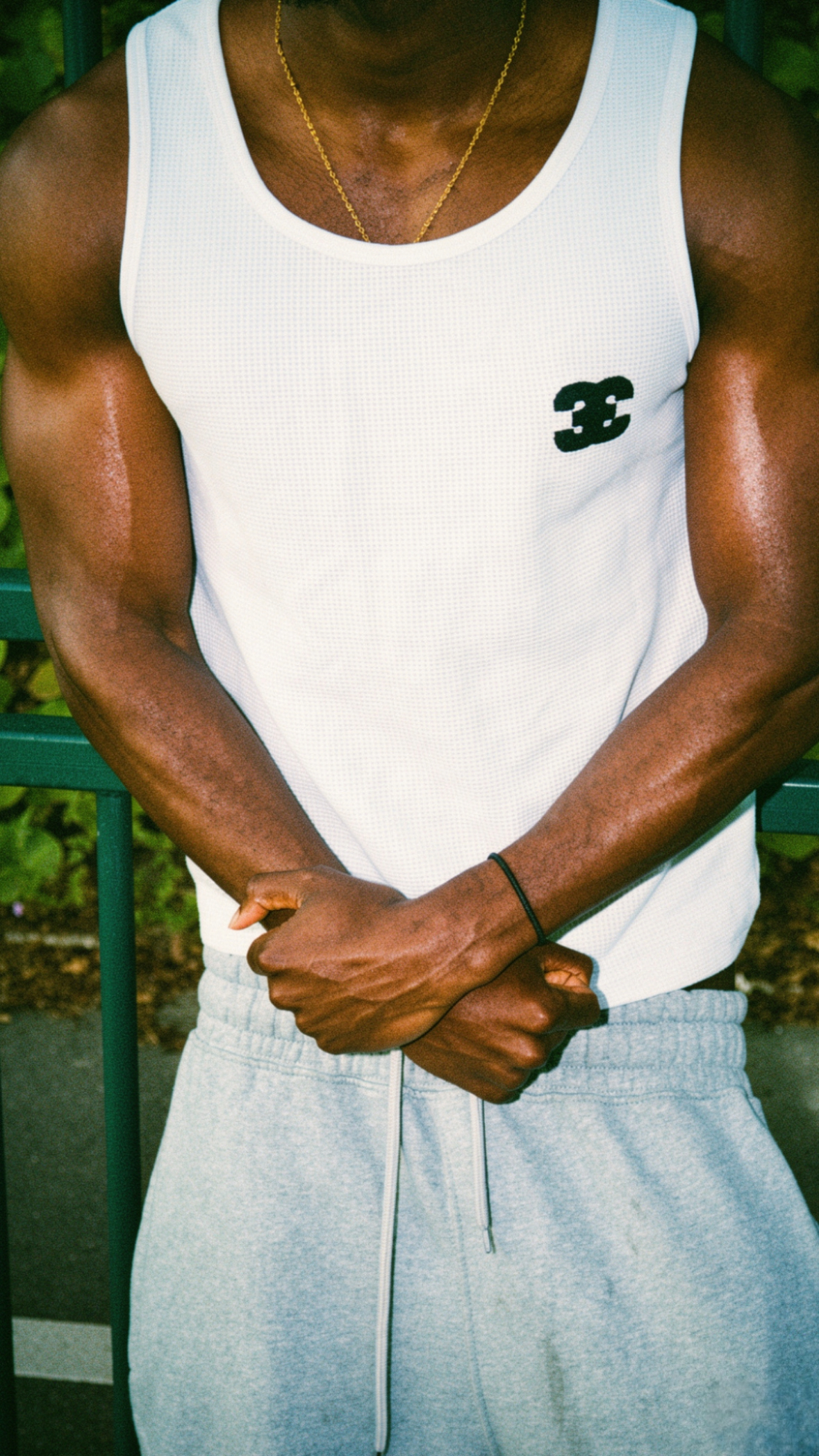White signature vest
